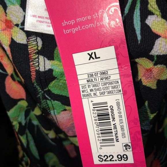 Fruit Print Swim Cover-Up with Pom Pom accents - Picture 7 of 7